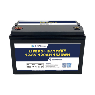 kupować Niski samoobładowanie 3000 cykli Bateria litowa słoneczna z obudową ABS 12,8V120Ah online manufacture