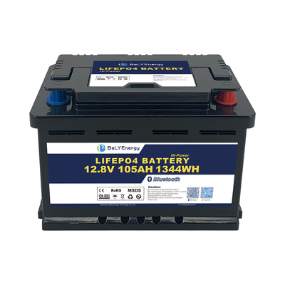 kupować H6 DIN przypadek bateria litowa z BT 12V 105AH dla RV Caravan Energy Storage online manufacture