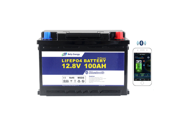 kupować Bateria litowa Bely UN38.3 100% DOD Bluetooth Bateria litowo-jonowa 12 V 100 Ah online manufacture