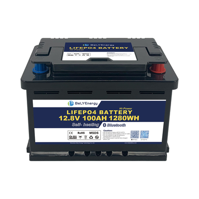 RV LiFePO4 Bateria do magazynowania energii 12V 100AH z BT i samoogrzewaniem