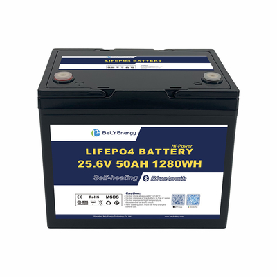 24V 50AH LiFePO4 Bateria litowa na łodzie morskiej z BT i ogrzewaniem